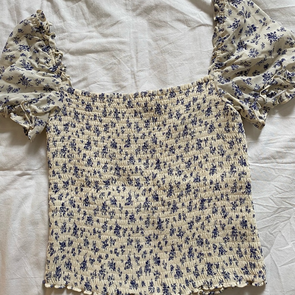 Reformation smocked top